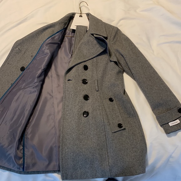 Calvin Klein Wool Peacoat - Picture 3 of 11